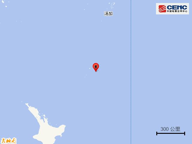 新西兰克马德克群岛发生5.8级地震，震源深度10公里